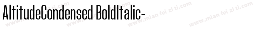 AltitudeCondensed BoldItalic字体转换
